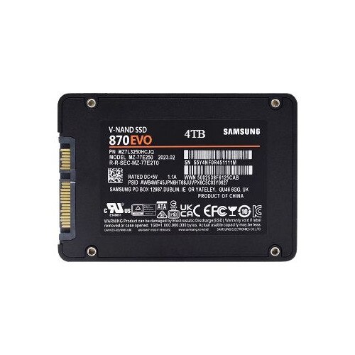 SSD Intern 2.5'' Samsung 870 Evo 4TB, SATA III, pentru Laptop si