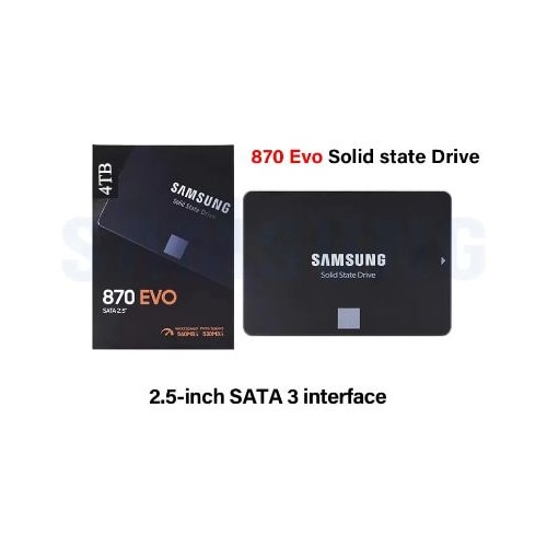 SSD Intern 2.5'' Samsung 870 Evo 4TB, SATA III, pentru Laptop si