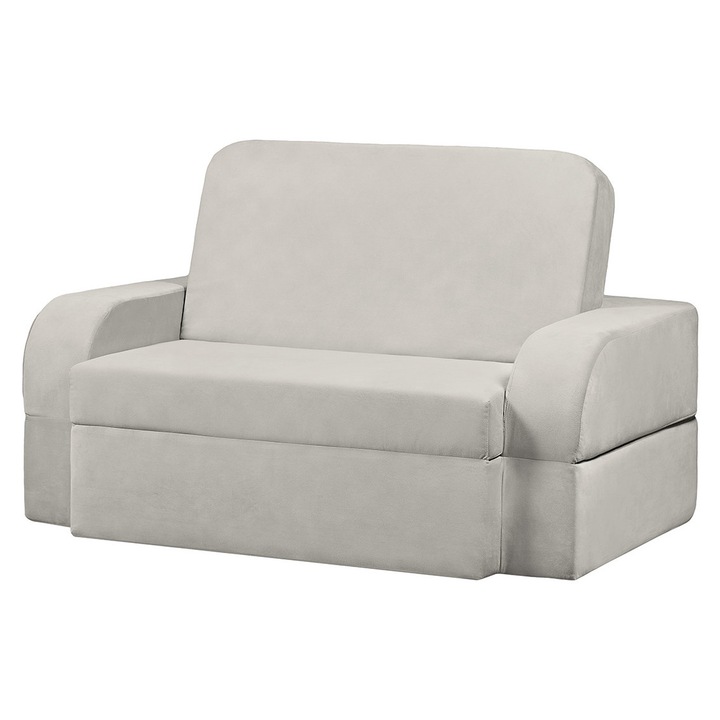 Canapea Extensibila Divan Terra, 140x200x30 cm, 2 locuri, Gri Pal