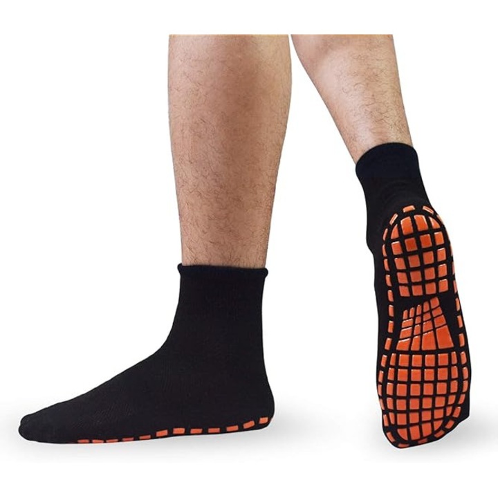 Sosete sport dama Supertina®, antiderapante, 36-43, pentru yoga si pilates, bumbac