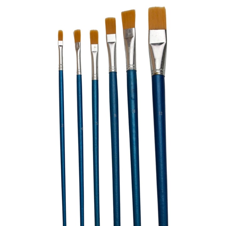 Set pensule OPETH, 6 buc, marimi 2-4-6-8-10-12, maner lemn, OnemisFlot