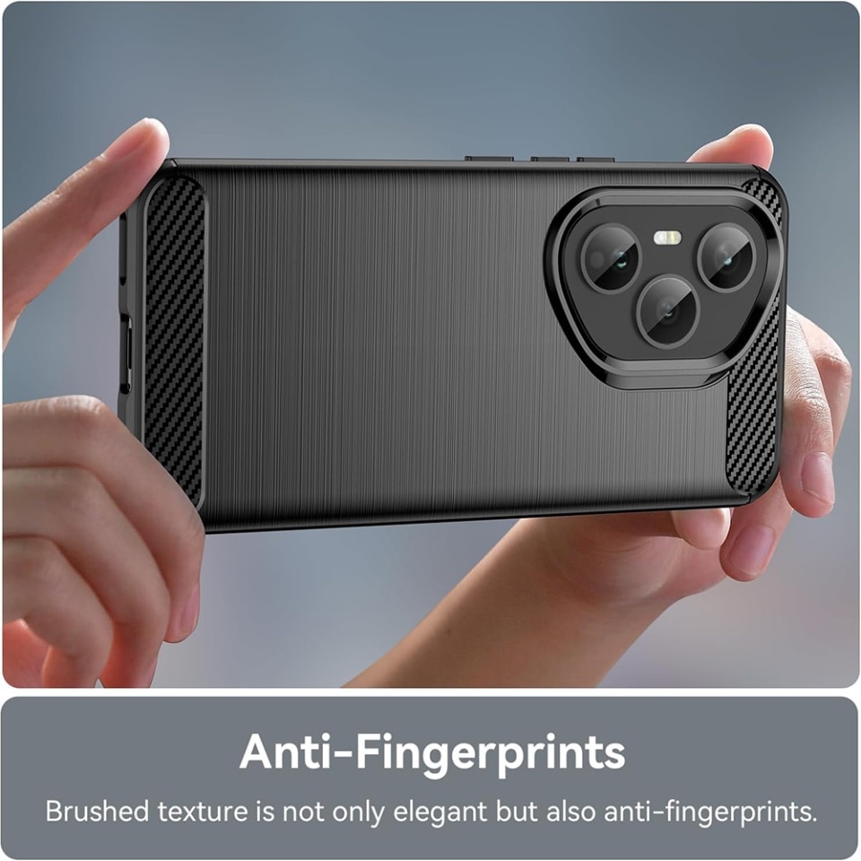 Husa pentru Honor 400 Pro, SKYDDAR INNOVATION, Carbon Silicone, din Silicon Slim, cu textura Fibra Carbon, set cu sticker, Negru