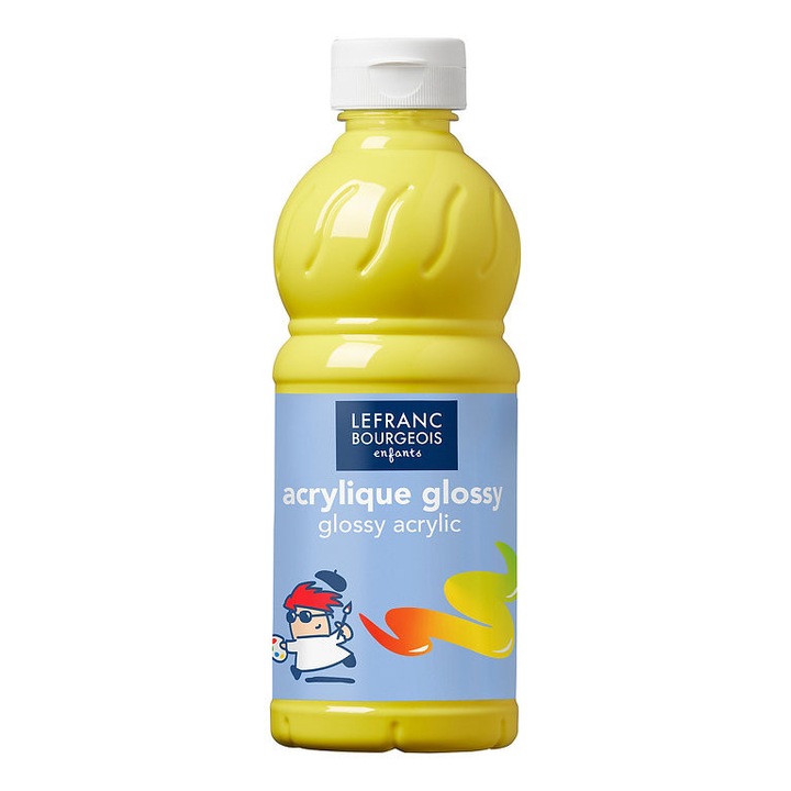 Culoare acrilica lucioasa, Lefranc & Bourgeois, yellow 153, 500ml
