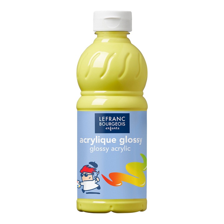 Culoare acrilica lucioasa, Lefranc & Bourgeois, lemon yellow 169, 500ml