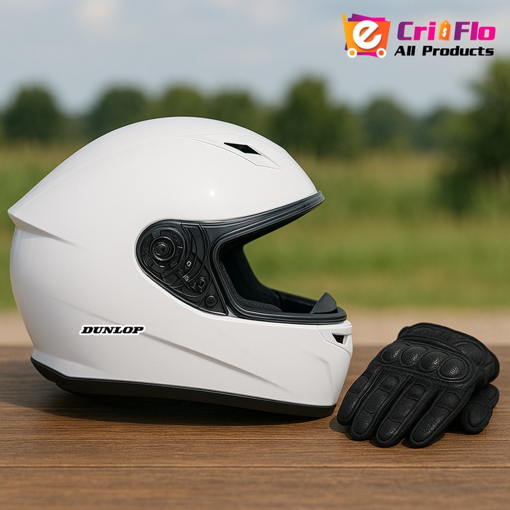 Sticker Moto Logo dunlop, autoadeziv, Cri-Flo, Marime 20 cm