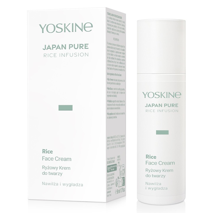 Rizses arckrém, hidratáló és simító, 50 ml YOSKINE Japán