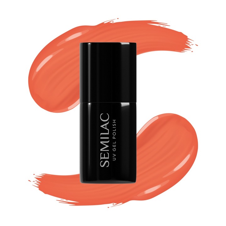 Хибриден лак за нокти Semilac Bittersweet Orange 934, неоново оранжево, 7 мл