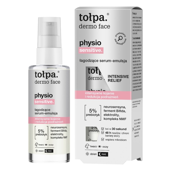 Ser emulsionant pentru fata Tolpa, 45 ml, pentru piele sensibila, cu efect calmant, hidratant