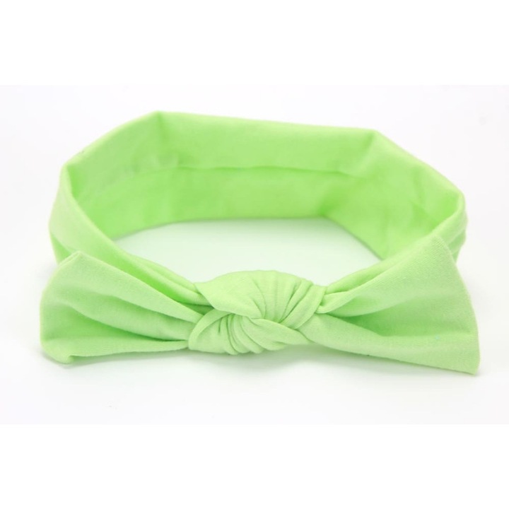 Bentita Ronyes, bumbac, verde, 20x8x1cm, pentru fete 0-2 ani