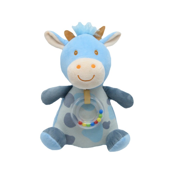 Интерактивна бебешка играчка, AXIOM, Pozytywka Ziarafa, 20 см, синя