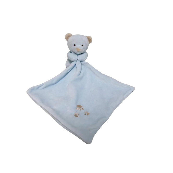 Бебешка играчка, Плюшено мече, синьо, 25x25 см