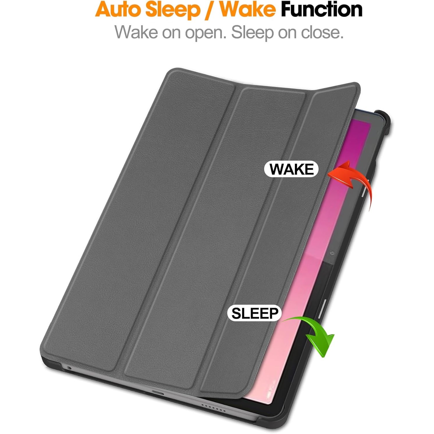 Husa tableta Lenovo Tab P12 (TB370FU) 12.7 inch, 2023, functie sleep/wake-up, ultralight de tip stand, Sigloo, Red Wine