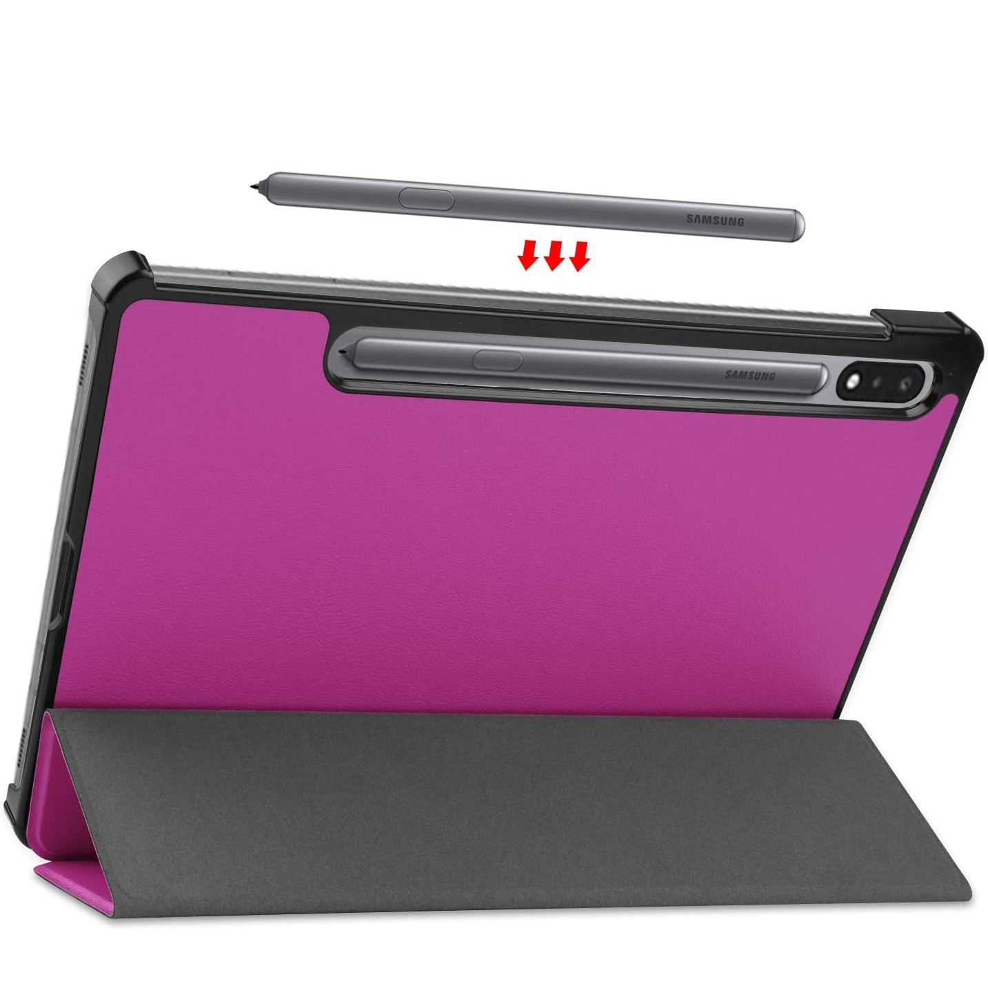 Husa tableta Lenovo Tab P12 (TB370FU) 12.7 inch, 2023, functie sleep/wake-up, ultralight de tip stand, Sigloo, Purple