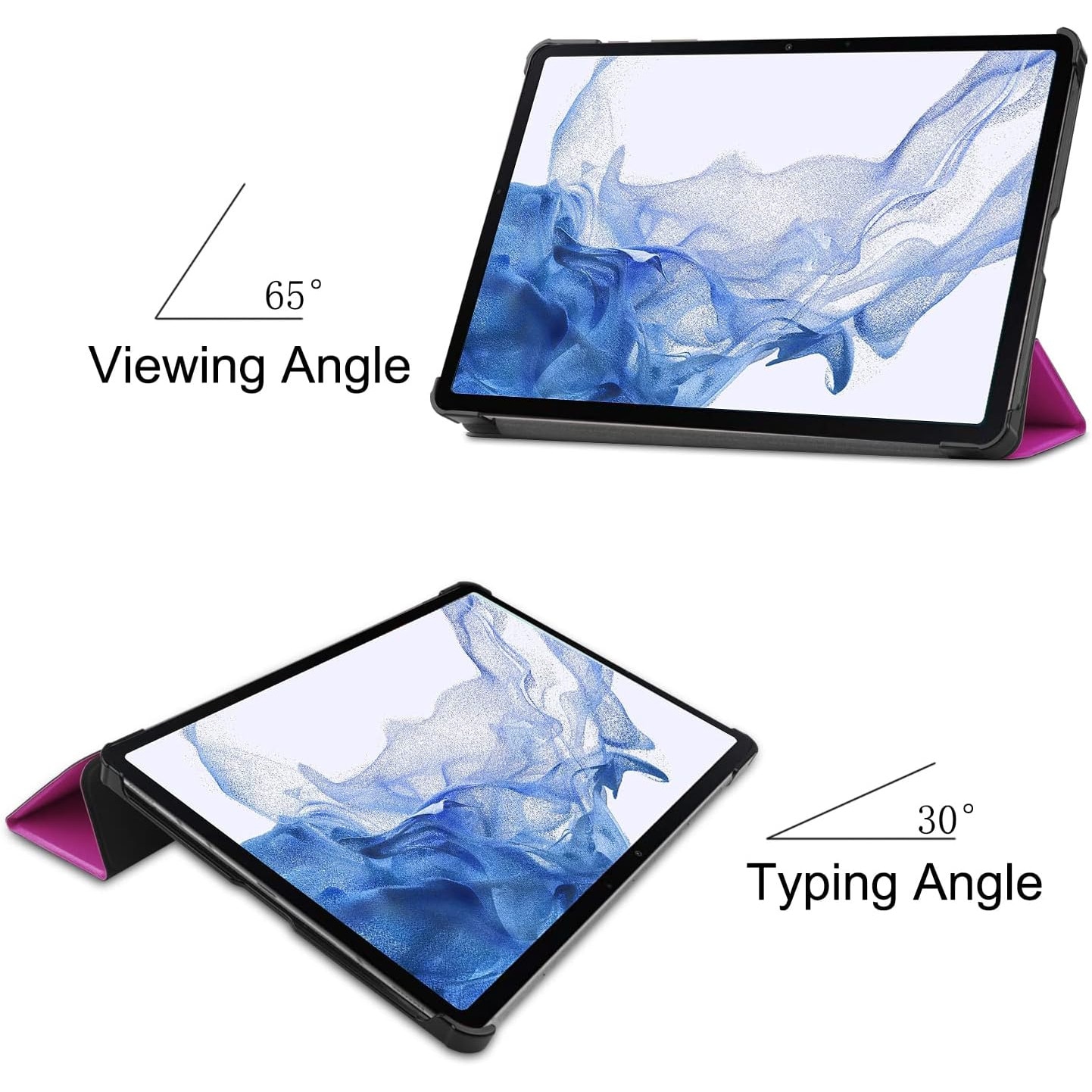 Husa tableta Lenovo Tab P12 (TB370FU) 12.7 inch, 2023, functie sleep/wake-up, ultralight de tip stand, Sigloo, Purple