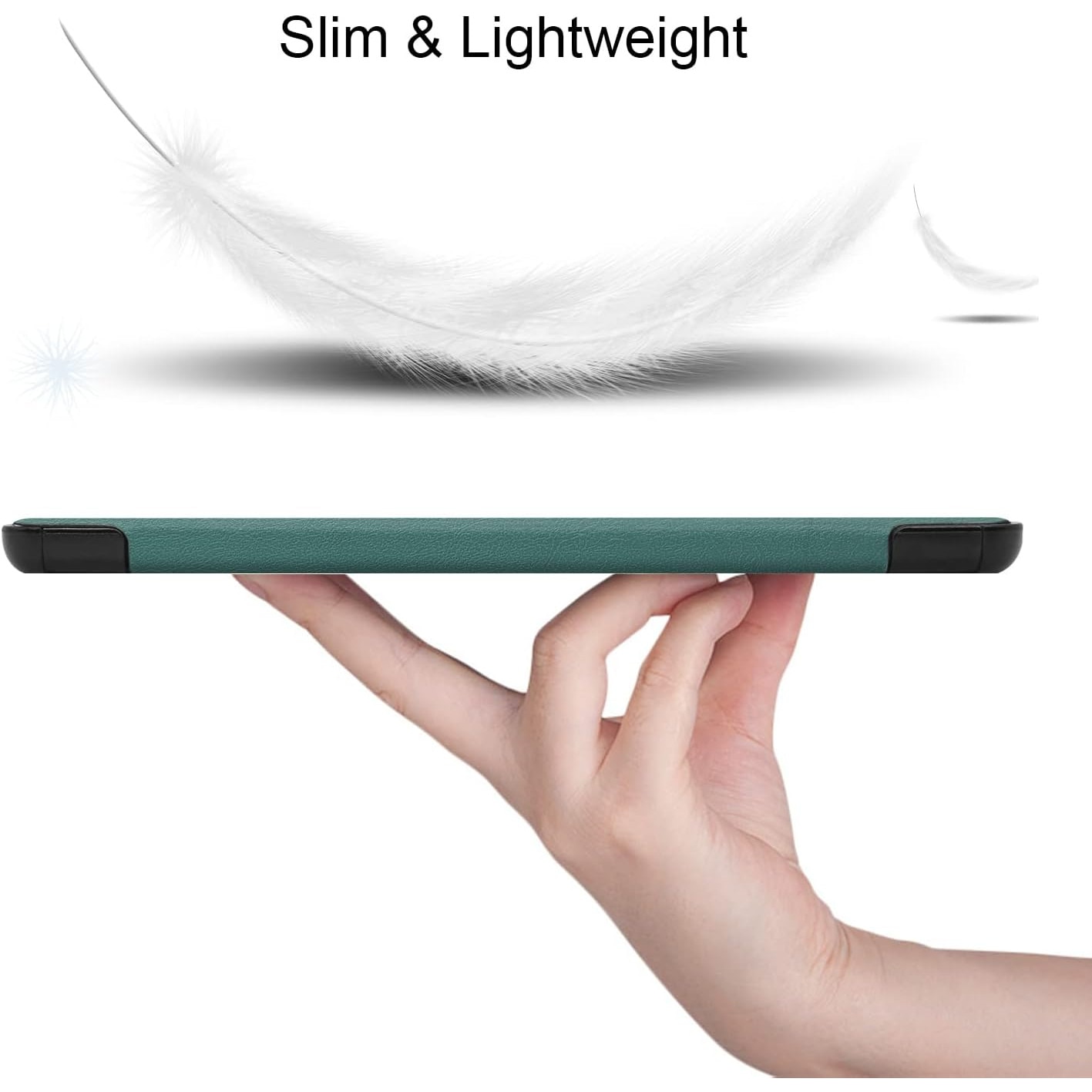 Husa tableta, Lenovo Tab P12, Sigloo, 12.7 inch, functie sleep/wake-up, stand, verde