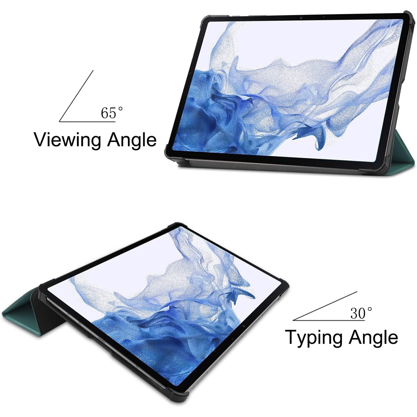Husa tableta, Lenovo Tab P12, Sigloo, 12.7 inch, functie sleep/wake-up, stand, verde