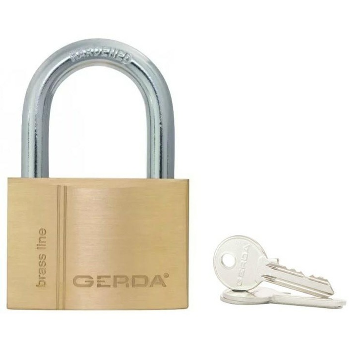 Lacat palakow GERDA BRASS LINE S50, mosiad, 3 chei, rezistent la coroziune