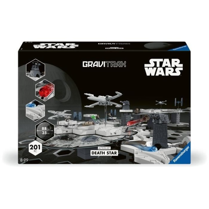 Ravensburger Gravitrax Star Wars építőkészlet, 188 darabos, labdapálya, 8 éves kortól