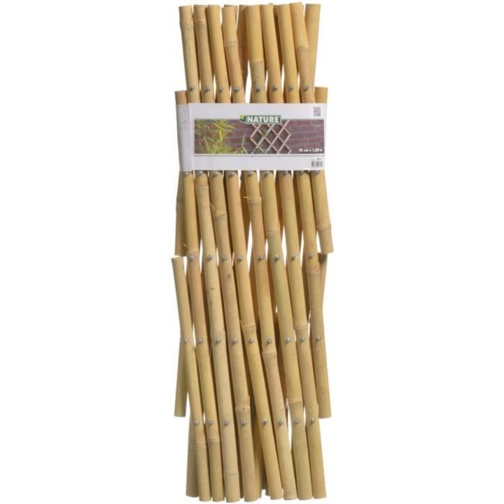 Разтегателна бамбукова ограда Nature 45x180cm, кафява