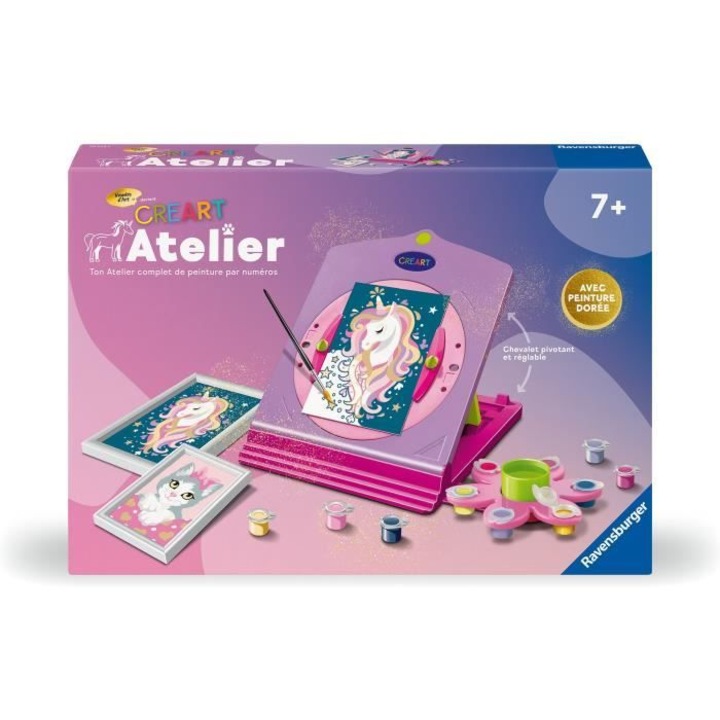 Комплект за рисуване CreArt Atelier, Ravensburger, Paint by Number, 7+, 25574