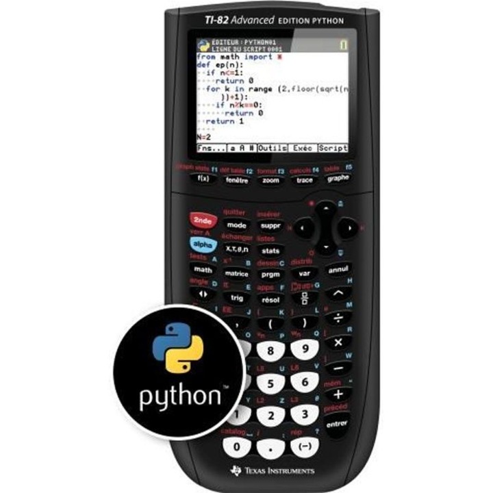 Texas Instruments TI-82 Advanced Edition Python grafikus számológép, fekete