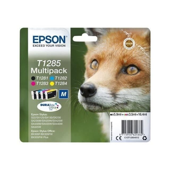 EPSON Multipack T1285 tintapatronok, fekete, cián, magenta, sárga
