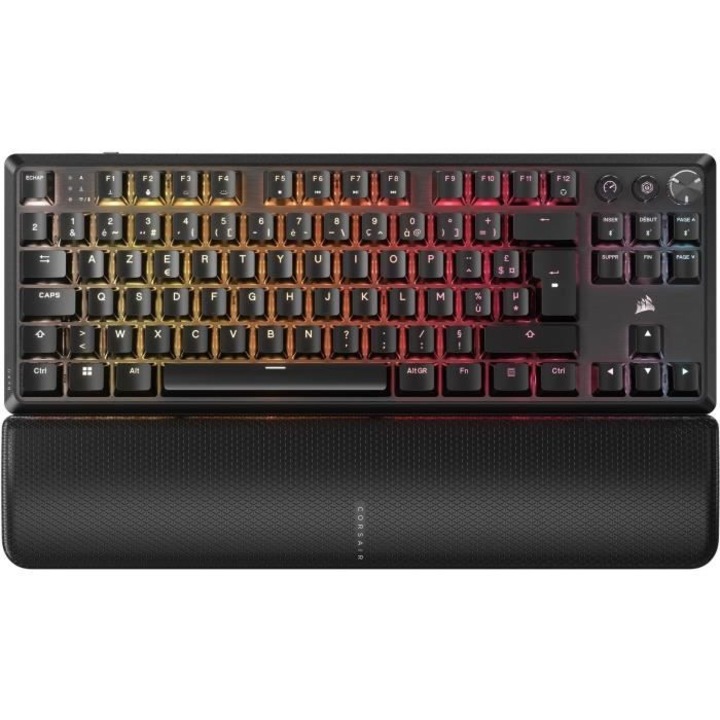 Gamer billentyűzet, CORSAIR, K70 Core TKL vezeték nélküli, RGB, MLX Red v2 kapcsolók