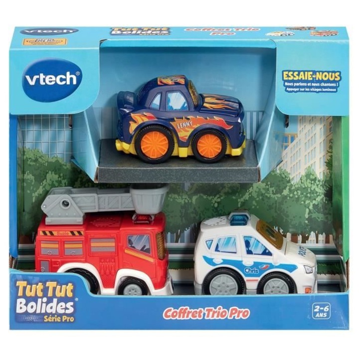 TUT TUT BOLIDES Pro Series autó szett, Vtech, 3 jármű, többszínű