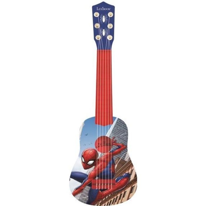 Pókember játék gitár, Lexibook, 53cm, tanulási útmutatóval