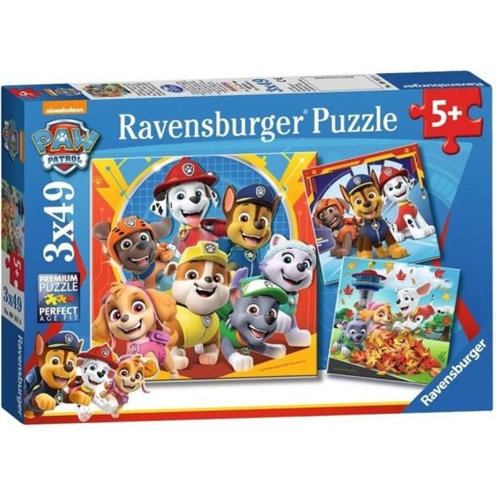 3x49 darabos kirakós készlet, Ravensburger, Mentésre kész, Mancs őrjárat