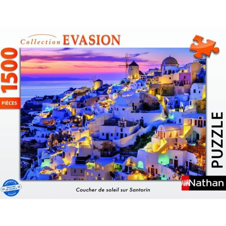 1500 darabos kirakó: Naplemente Santorini szigetén, Ravensburger, Evasion Collection, 14 éves kortól, 12001532
