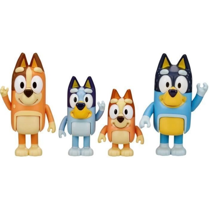 Комплект фигурки Bluey, Moose Toys, 4 персонажа, многоцветен