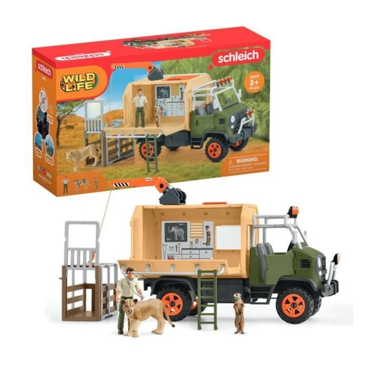 Камион за спасяване на едри животни, Schleich, 42475