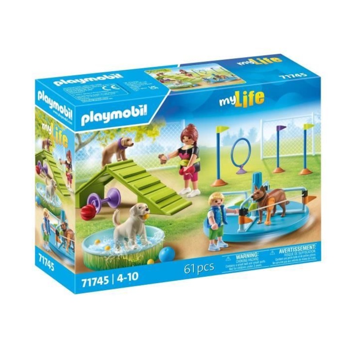 Playmobil 71745 Комплект за конструиране Кучешка площадка, 61 части, за деца 4+