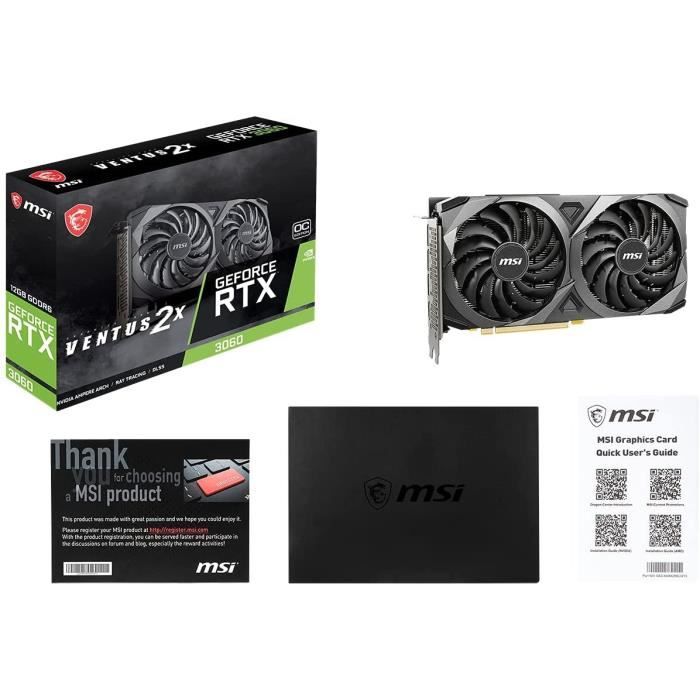 Placa video MSI RTX 3060 VENTUS 2X OC, 12 GB, LHR - eMAG.ro