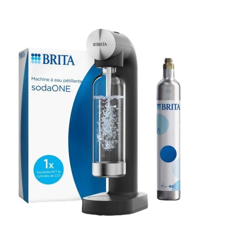Masina de apa carbogazoasa BRITA sodaONE, neagra