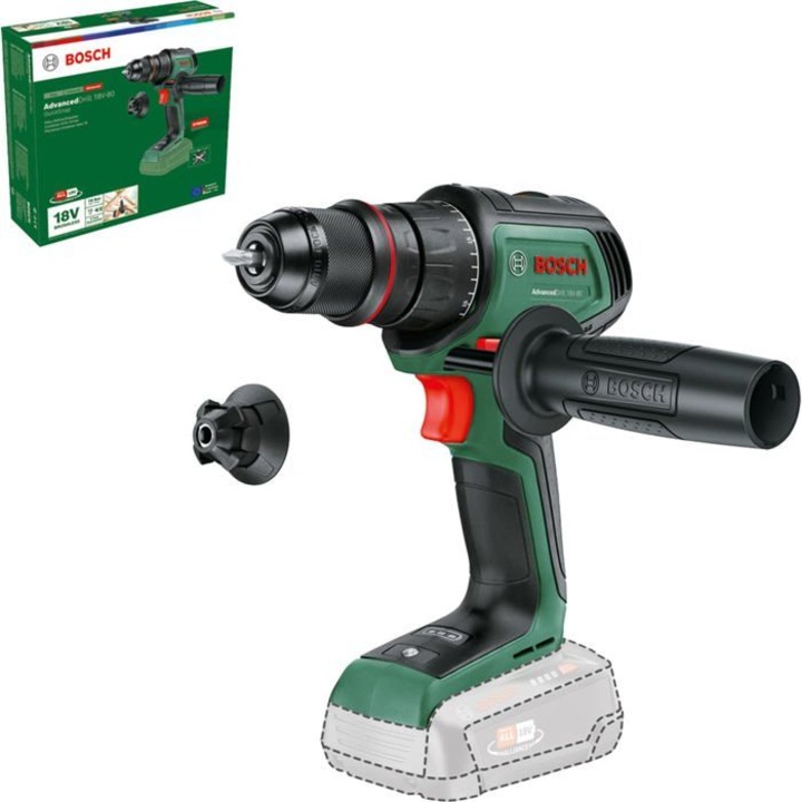 Masina de gaurit si insurubat Bosch AdvancedDrill 18V, cu mandrina detasabila, 78 Nm, cordless