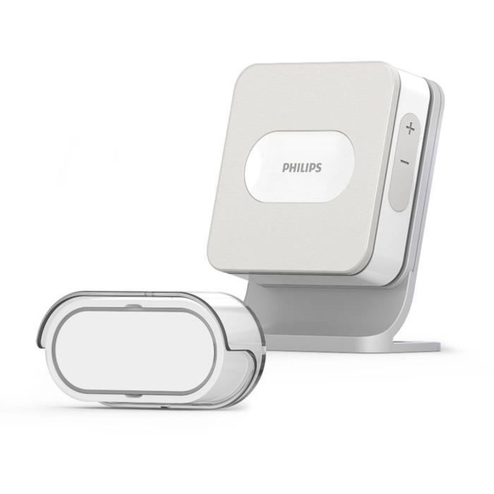Sonerie wireless Philips Welcome Bell 300, 300m raza, 4 tonuri de apel
