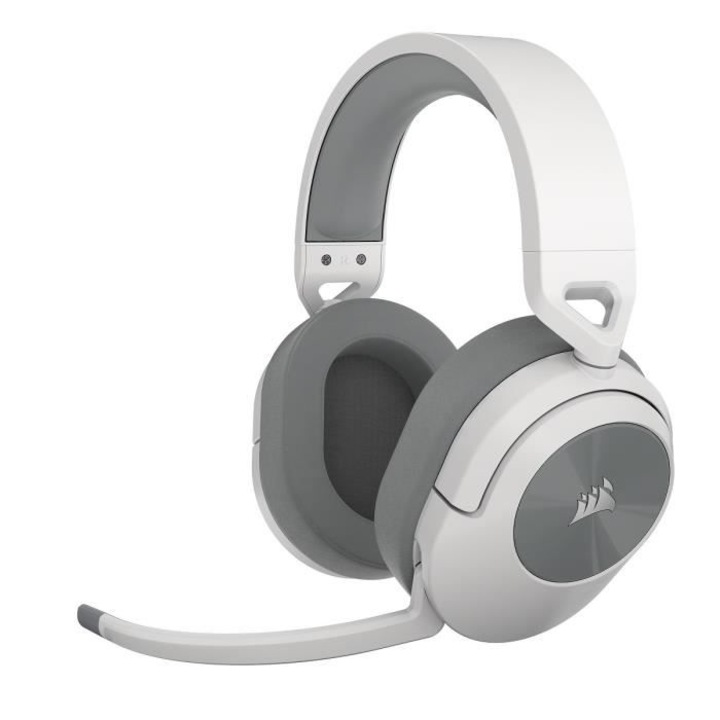 Corsair HS55 vezeték nélküli PC fejhallgató, Dolby Audio 7.1 surround hangzás, fehér