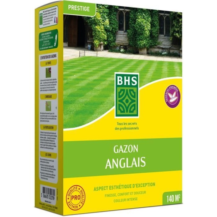Gazon englezesc BHS, BHS English Turf, 3kg, pentru gradini premium