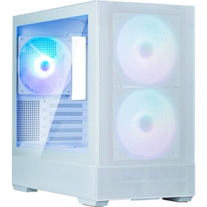 Компютърна кутия ZALMAN P30 AIR Mini Tower, бяла, Micro ATX/Mini-ITX, 3 A-RGB 140 мм вентилатора, USB-C/3.0/HD Audio