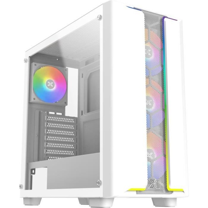 Carcasa PC, Xigmatek, Gaming G Pro Arctic, alb, medie, E-ATX, 4 ventilatoare 120mm LED A-RGB