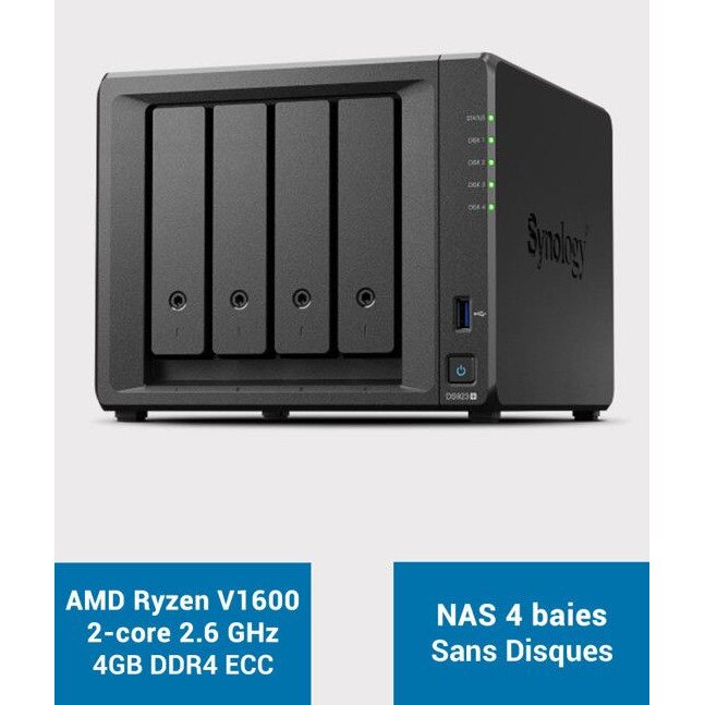 Ryzen R1600 Server de stocare NAS, Synology, 4 bay-uri, Ryzen R1600 Dual-Core - eMAG.ro
