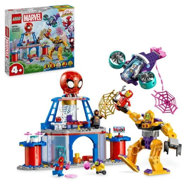 LEGO Marvel Spidey and Friends 10794 Комплект за изграждане на уеб шутър в щабквартирата
