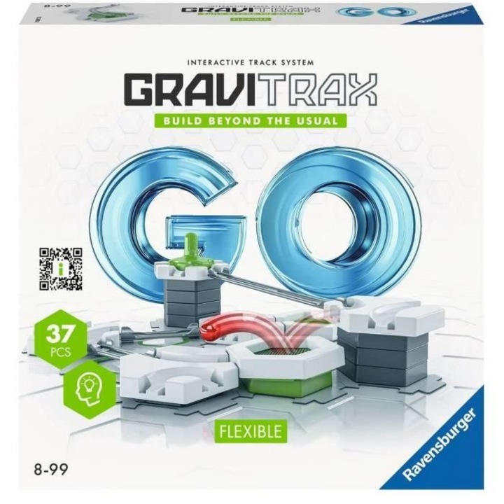 Gravitrax GO építőkészlet, Ravensburger, labdajáték, rugalmas, 8 éves kortól