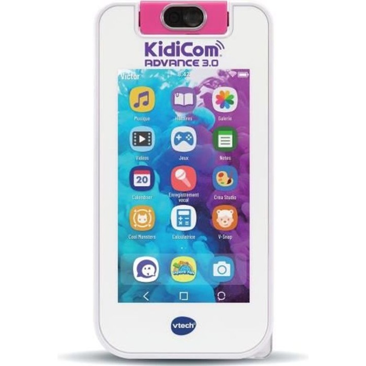 Vtech Kidicom Advance 3.0 játékmobiltelefon gyerekeknek, fehér és rózsaszín