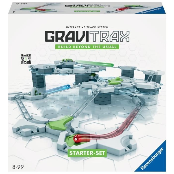 Gravitrax építőkészlet, Ravensburger, 122 darabos, gömb alakú pálya, 8 éves kortól