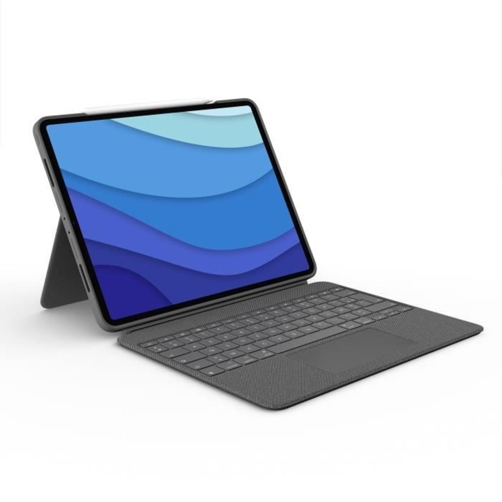 Billentyűzetes tok táblagéphez, Logitech, kompatibilis iPad Air Pro 12.9