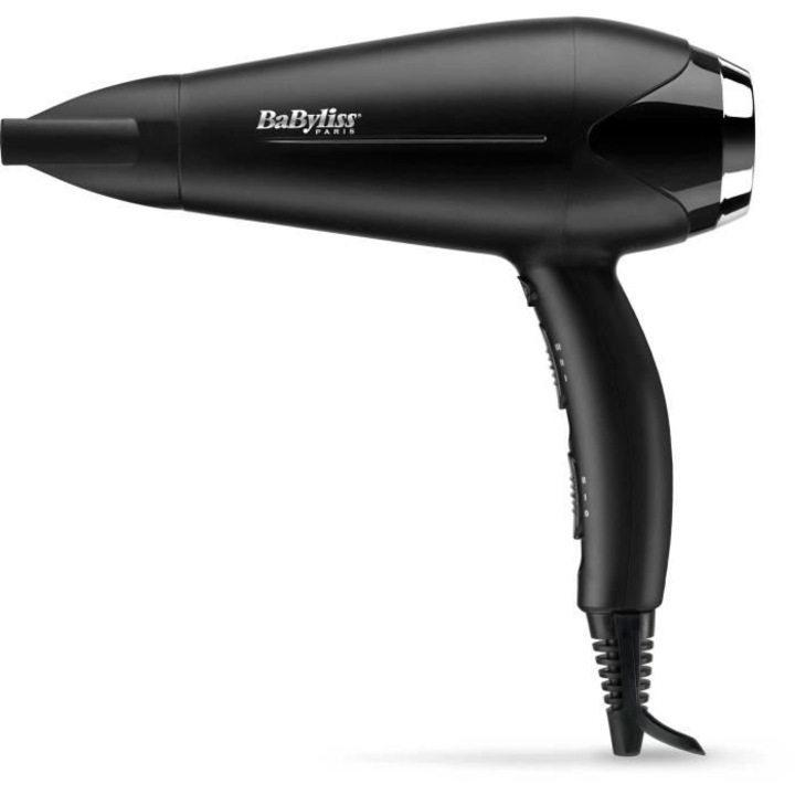 Сешоар BaByliss D572DE Turbo Smooth 2200, висока мощност, черен цвят