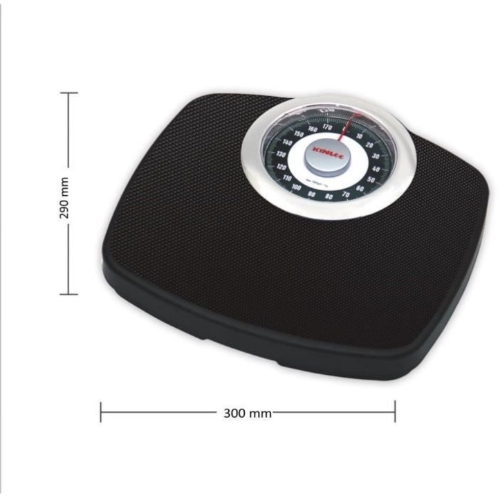 Тесен кантар Little Balance, 180 кг, компактен, неплъзгащ се, черен